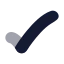 Tick icon with bulk rounded style