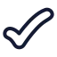 Tick icon with stroke standard style