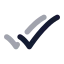 Tickdouble icon with bulk rounded style