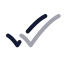 Tickdouble icon with duotone rounded style