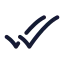 Tickdouble icon with duotone standard style