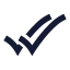 Tickdouble icon with solid sharp style
