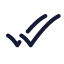 Tickdouble icon with stroke rounded style