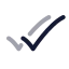 Tickdouble icon with twotone rounded style