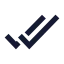 Tickdouble icon with solid sharp style