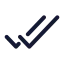 Tickdouble icon with stroke rounded style