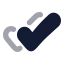 Tickdouble icon with bulk rounded style