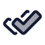 Tickdouble icon with duotone standard style