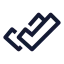 Tickdouble icon with stroke sharp style