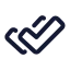 Tickdouble icon with stroke standard style