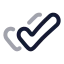 Tickdouble icon with twotone rounded style