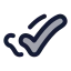 Tickdouble icon with duotone standard style