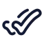Tickdouble icon with stroke rounded style