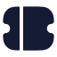 Ticket icon with solid rounded style