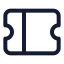 Ticket icon with stroke standard style