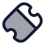 Ticket icon with duotone rounded style