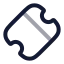 Ticket icon with twotone rounded style