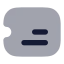 Ticket icon with bulk rounded style