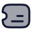 Ticket icon with duotone rounded style