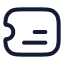Ticket icon with stroke rounded style