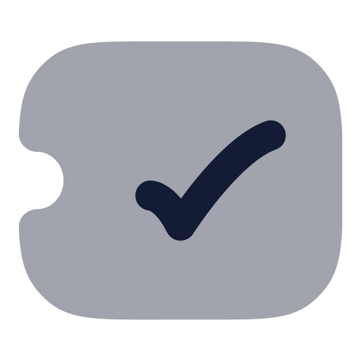 Ticket Check Icon in Bulk Rounded style