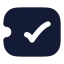 Ticketcheck icon with solid rounded style
