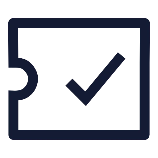 Ticket Check Icon in Stroke Sharp style