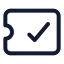 Ticketcheck icon with stroke standard style