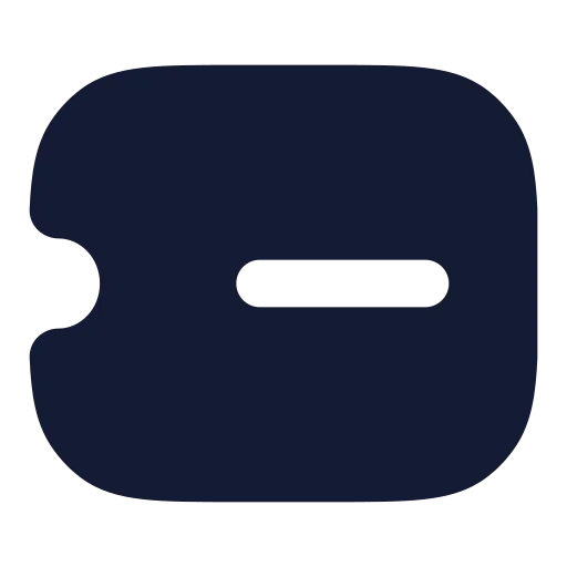 Ticket Minus Icon in Solid Rounded style