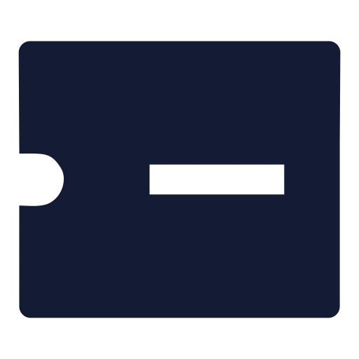 Ticket Minus Icon in Solid Sharp style