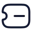 Ticketminus icon with stroke rounded style