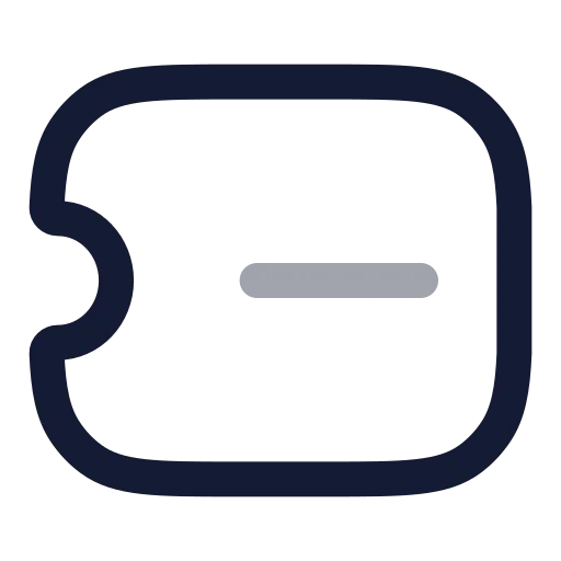 Ticket Minus Icon in Twotone Rounded style
