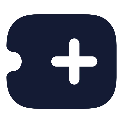 Ticket Plus Icon in Solid Rounded style