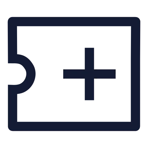 Ticket Plus Icon in Stroke Sharp style