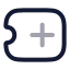 Ticketplus icon with twotone rounded style