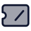 Ticketslash icon with duotone standard style