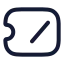 Ticketslash icon with stroke rounded style