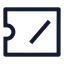 Ticketslash icon with stroke sharp style