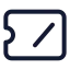 Ticketslash icon with stroke standard style
