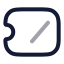 Ticketslash icon with twotone rounded style