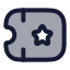 Ticketstar icon with duotone rounded style