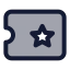 Ticketstar icon with duotone standard style