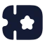 Ticketstar icon with solid rounded style