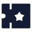 Ticketstar icon with solid sharp style
