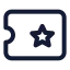 Ticketstar icon with stroke standard style