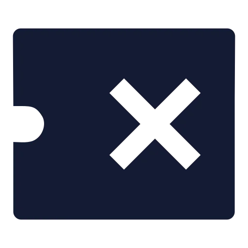 Ticket X Icon in Solid Sharp style