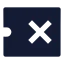 Ticketx icon with solid sharp style