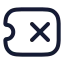 Ticketx icon with stroke rounded style