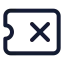 Ticketx icon with stroke standard style