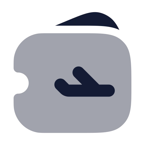 Tickets Plane Icon in Bulk Rounded style